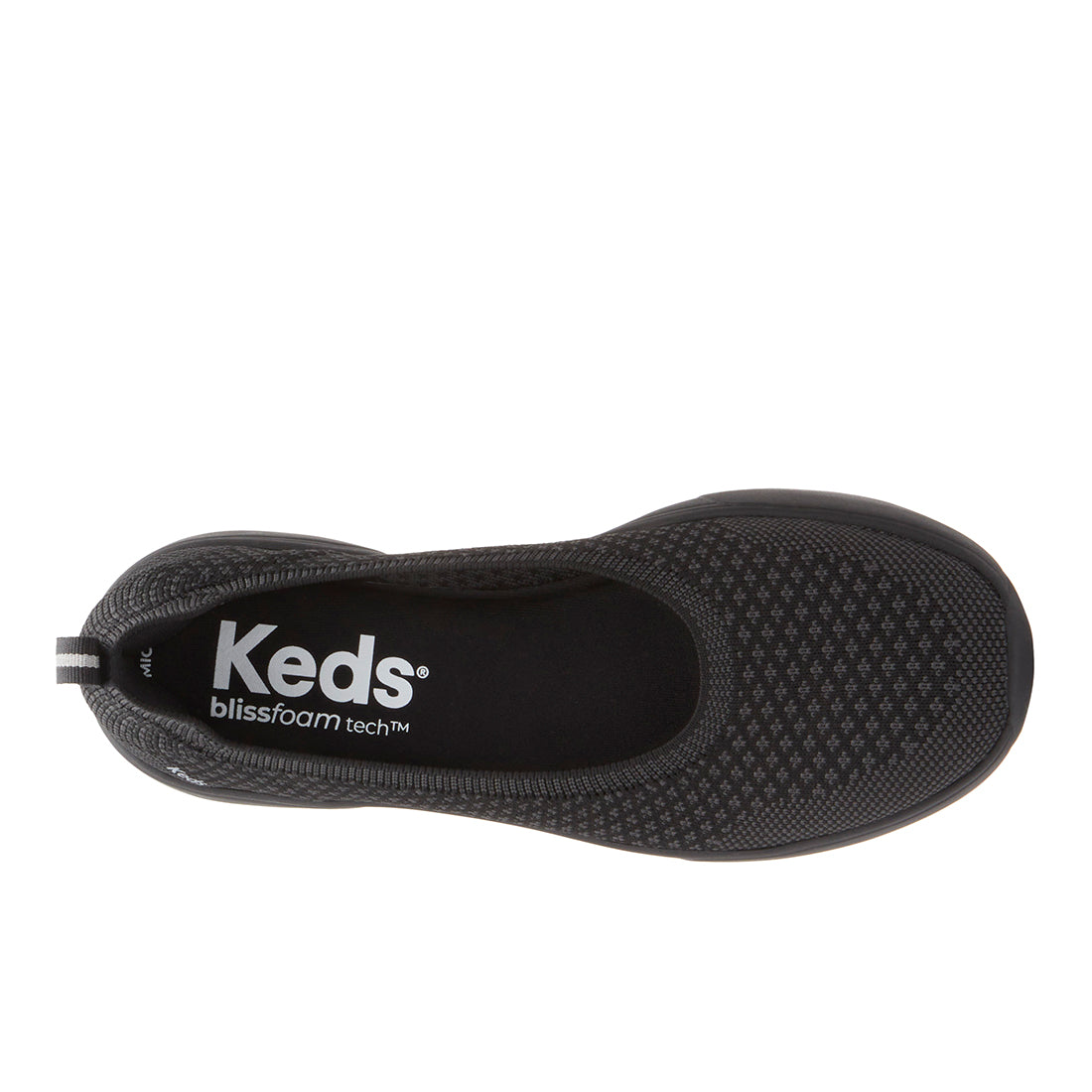 Keds Women's Blisswalk Skimmer Eng Knit Sneaker Black/Black (WF68508)