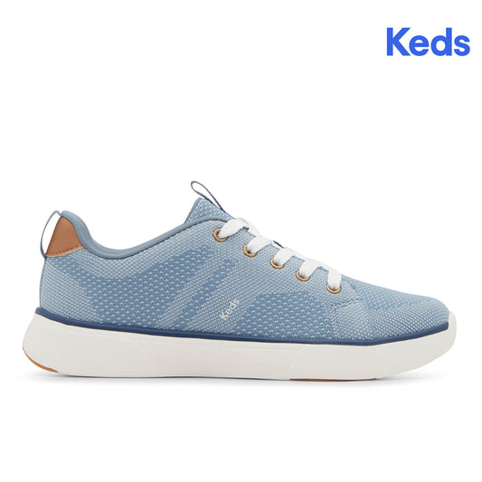 Keds Women's Blisswalk Lace Engineered Knit Sneaker Denim/Cognac (WF68542-BLISLC5460)