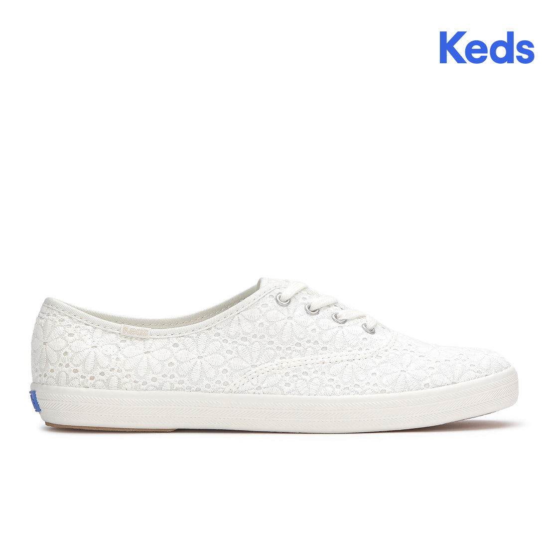 Keds Womens Champion Festival Eyelet Sneaker Snow White (WF68580)