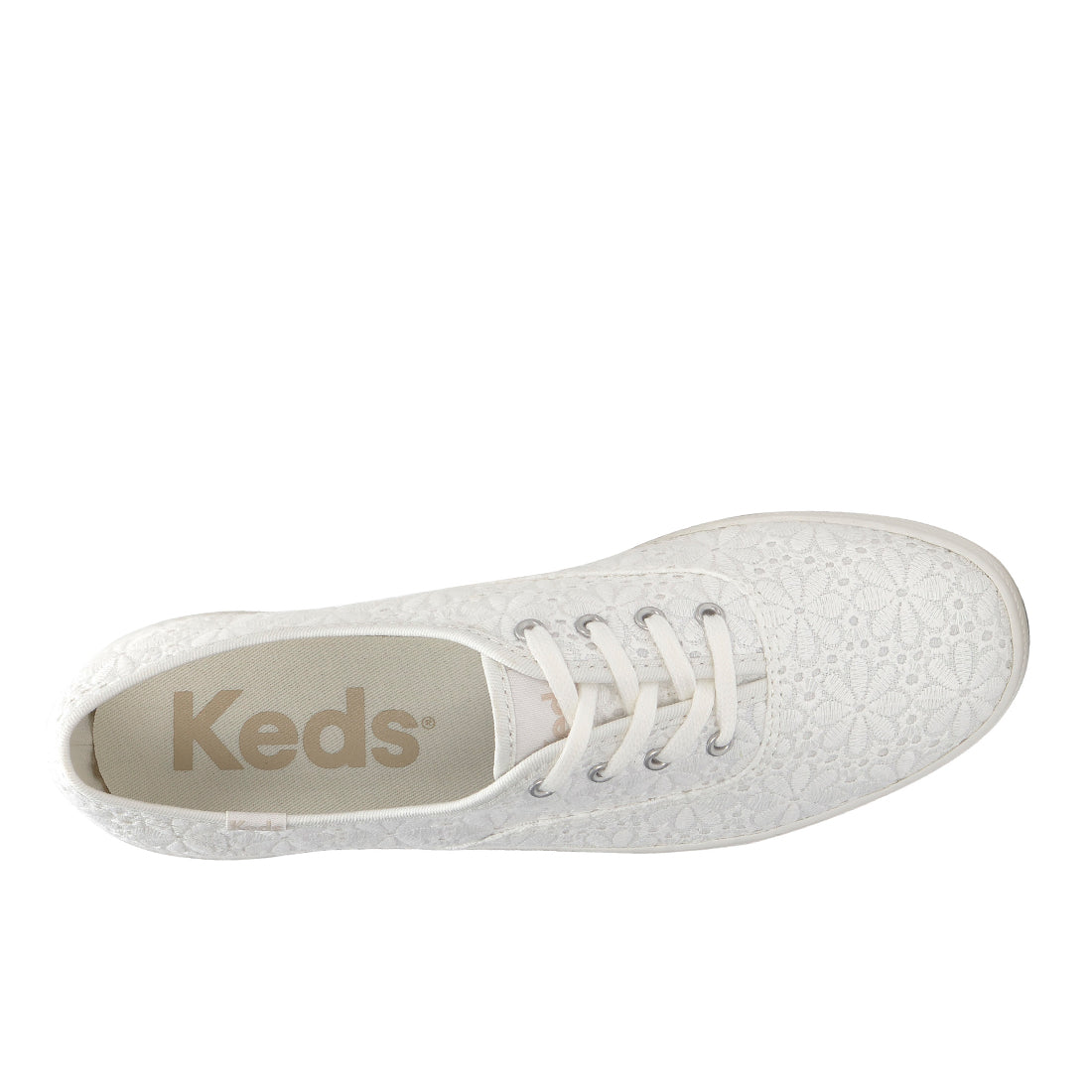 Keds Womens Champion Festival Eyelet Sneaker Snow White (WF68580)