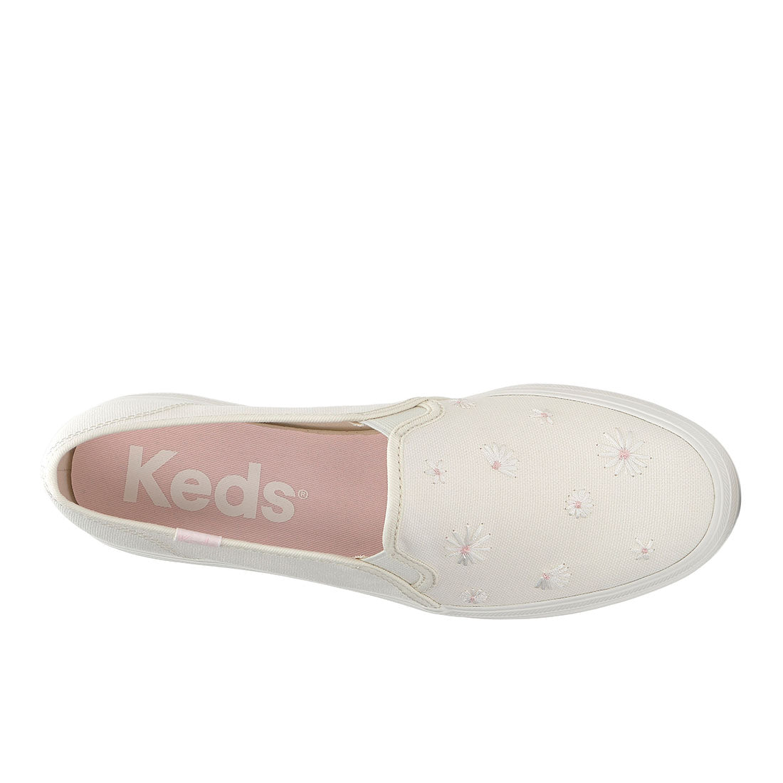 Keds Women's Triple Decker Canvas Floral Embroidery Snow White (WF68614)