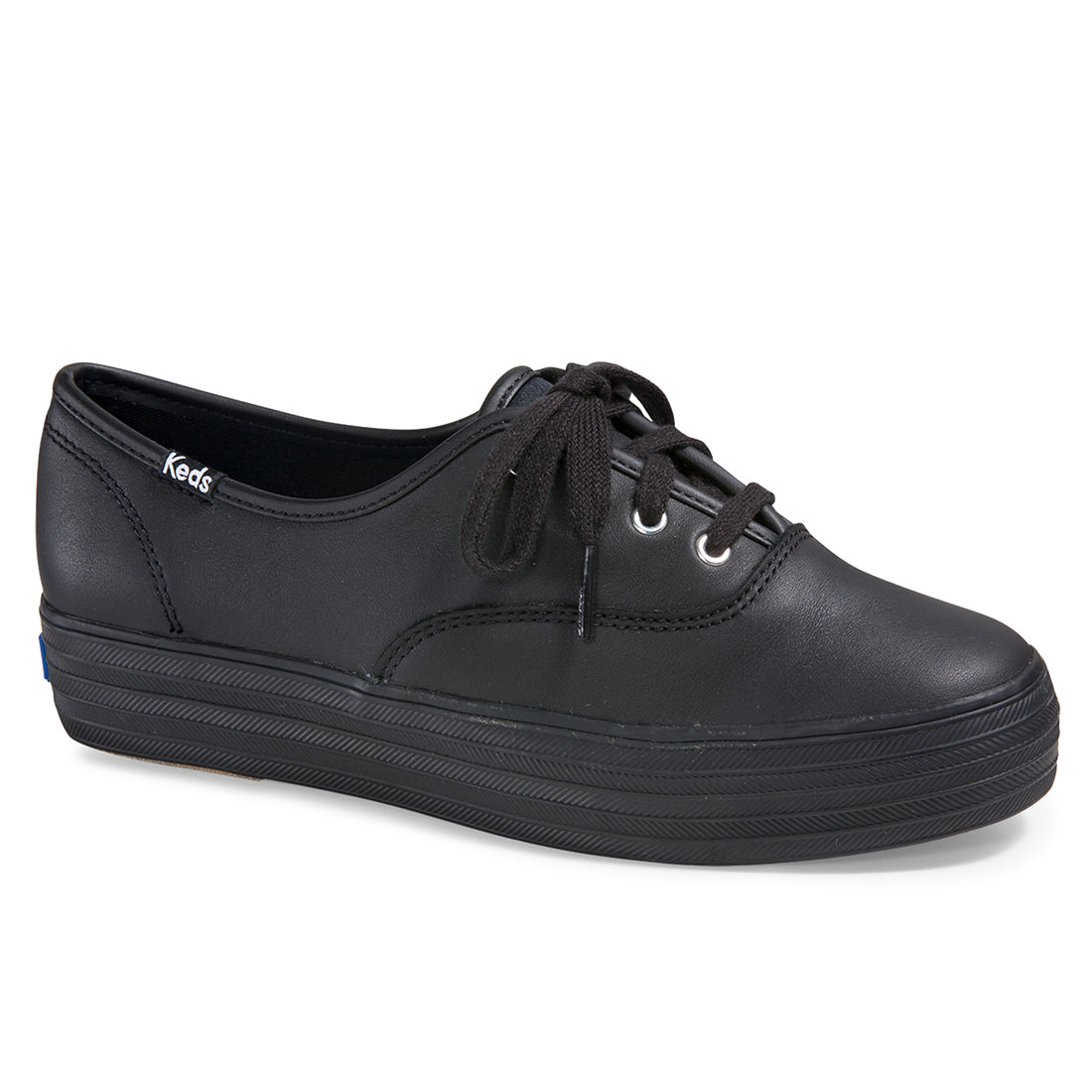 Keds Women's Triple Leather Cvo Black/Black Wh55749