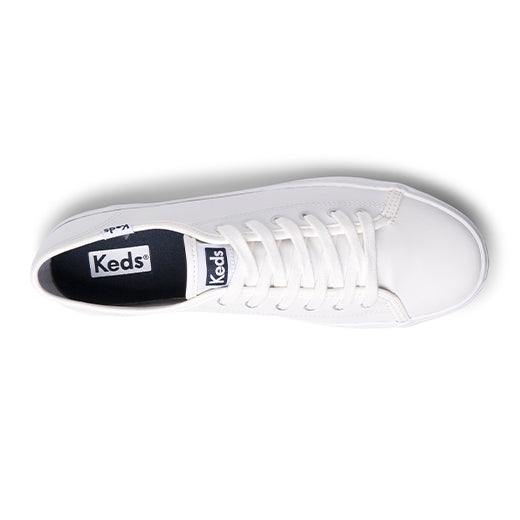 Keds Women's Backspin Leatherette--Wht-White (WH66559)