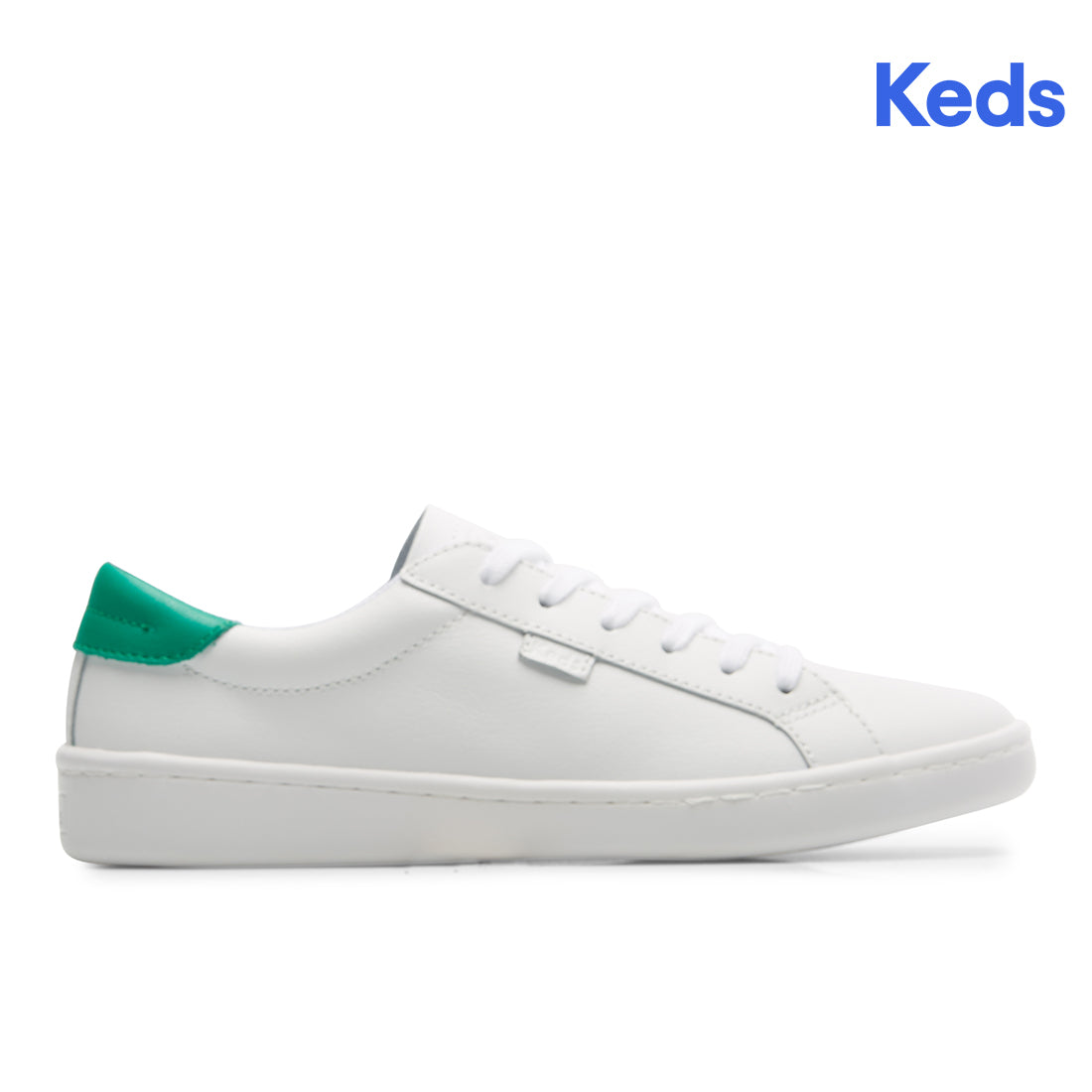 Keds Women's Ace Leather--Wgrn-White/Green