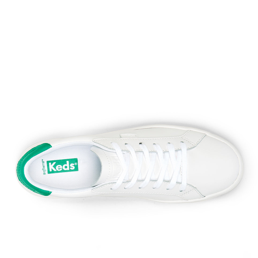 Keds Women's Ace Leather--Wgrn-White/Green