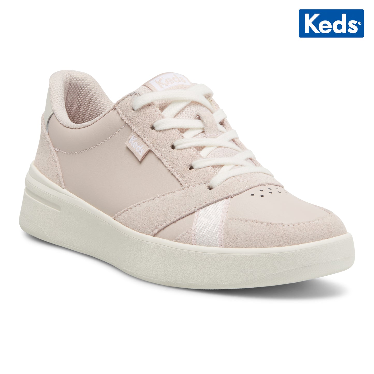 Keds Women's The Court Leather--Lpkw-Light Pink/White