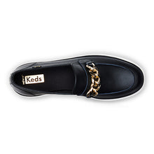 Load image into Gallery viewer, Women&#39;s Tri Dckr Loafr Lg Lthr Chn Apq--Bkgd-Black/Gold
