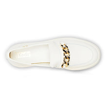 Load image into Gallery viewer, Women&#39;s Tri Dckr Loafr Lg Lthr Chn Apq--Wtgd-White/Gold
