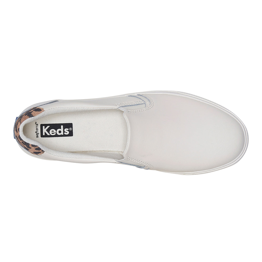 Keds Women's Pursuit Slip Leather Leo Sneaker White (WH67739)