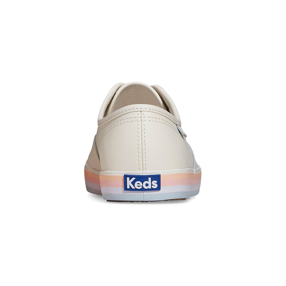 Keds Women's Champion Leather Foxing Stripe Sneaker Egret/Multi (WH67932)