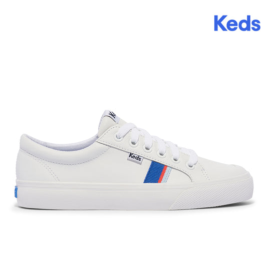 Keds Women's Jump Kick Leather Toe Cap White/Red/Blue (WH67993)