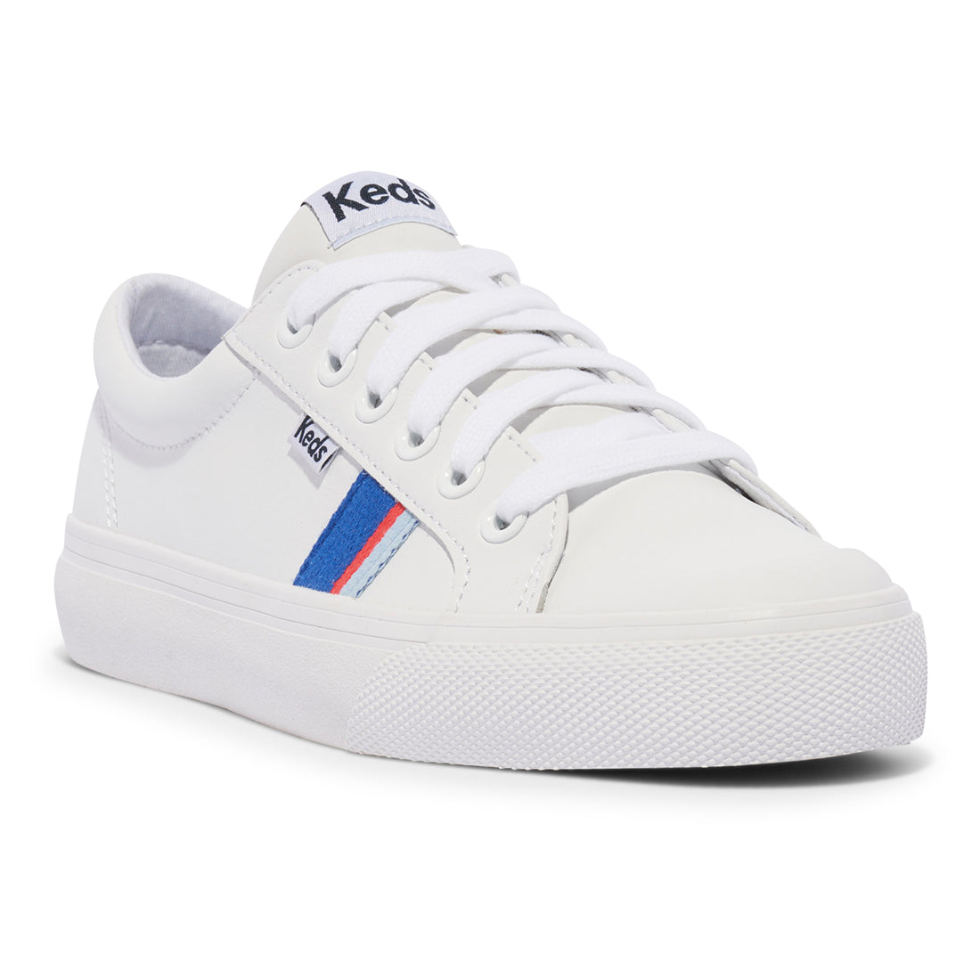 Keds Women's Jump Kick Leather Toe Cap White/Red/Blue (WH67993)