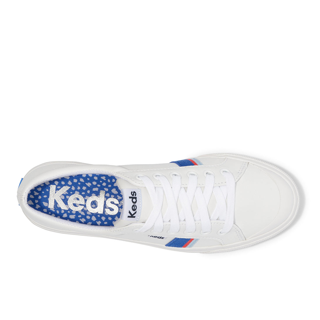 Keds Women's Jump Kick Leather Toe Cap White/Red/Blue (WH67993)
