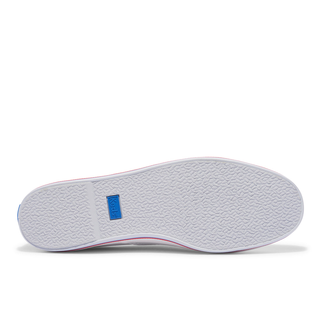 Keds Womens' Champion Leather Bottom Foxing Stripe White/Red/Blue (WH68076)