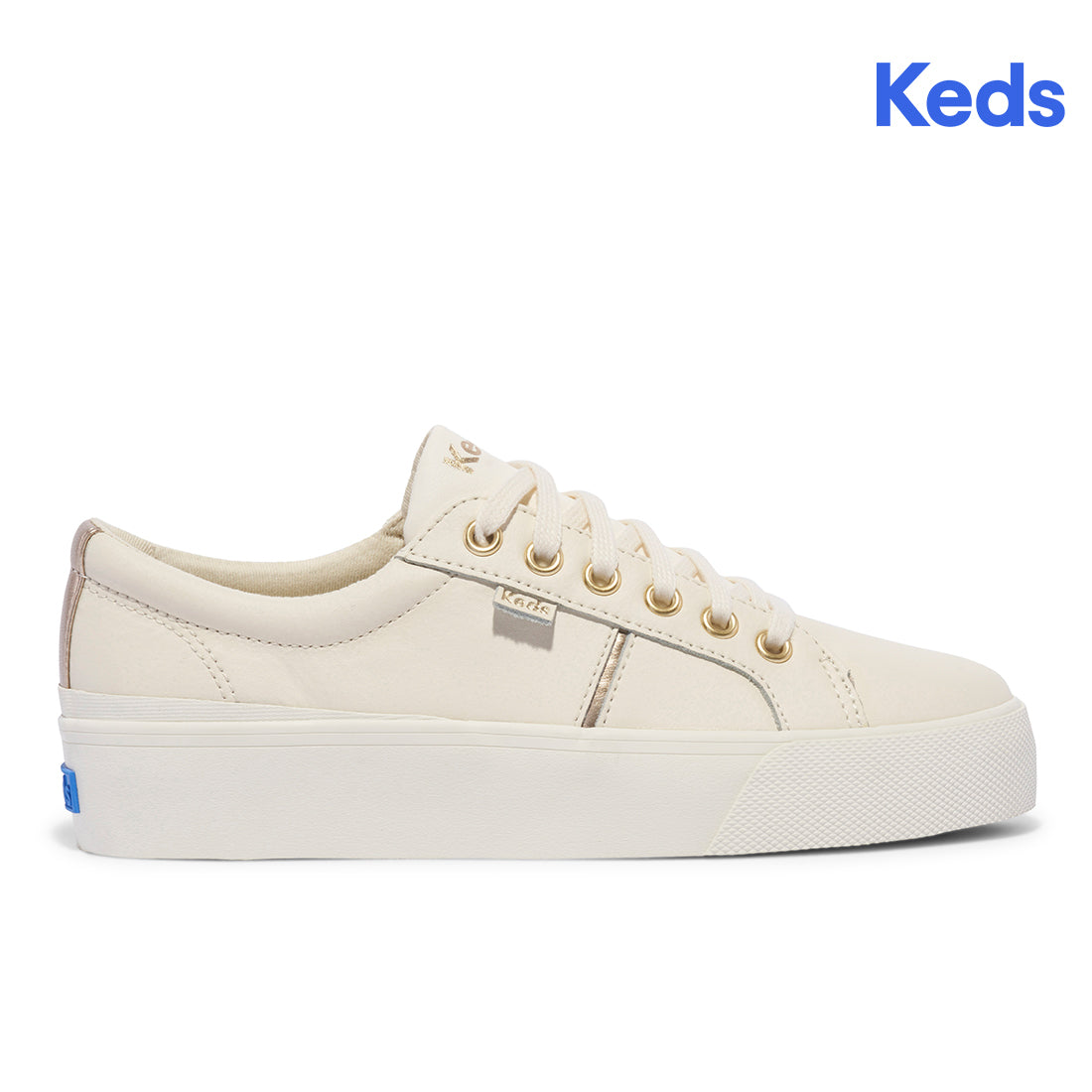 Keds Womens' Jumpkick Duo Leather Mettalic Pops Off White (WH68090)