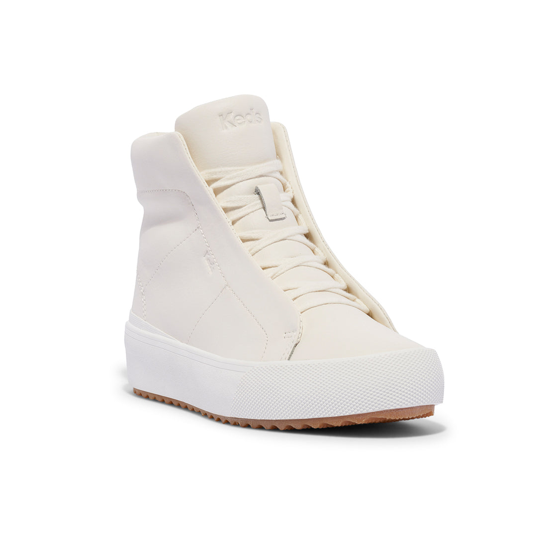 Keds Womens' Remi Mid Zip Leather Off White (WH68100)