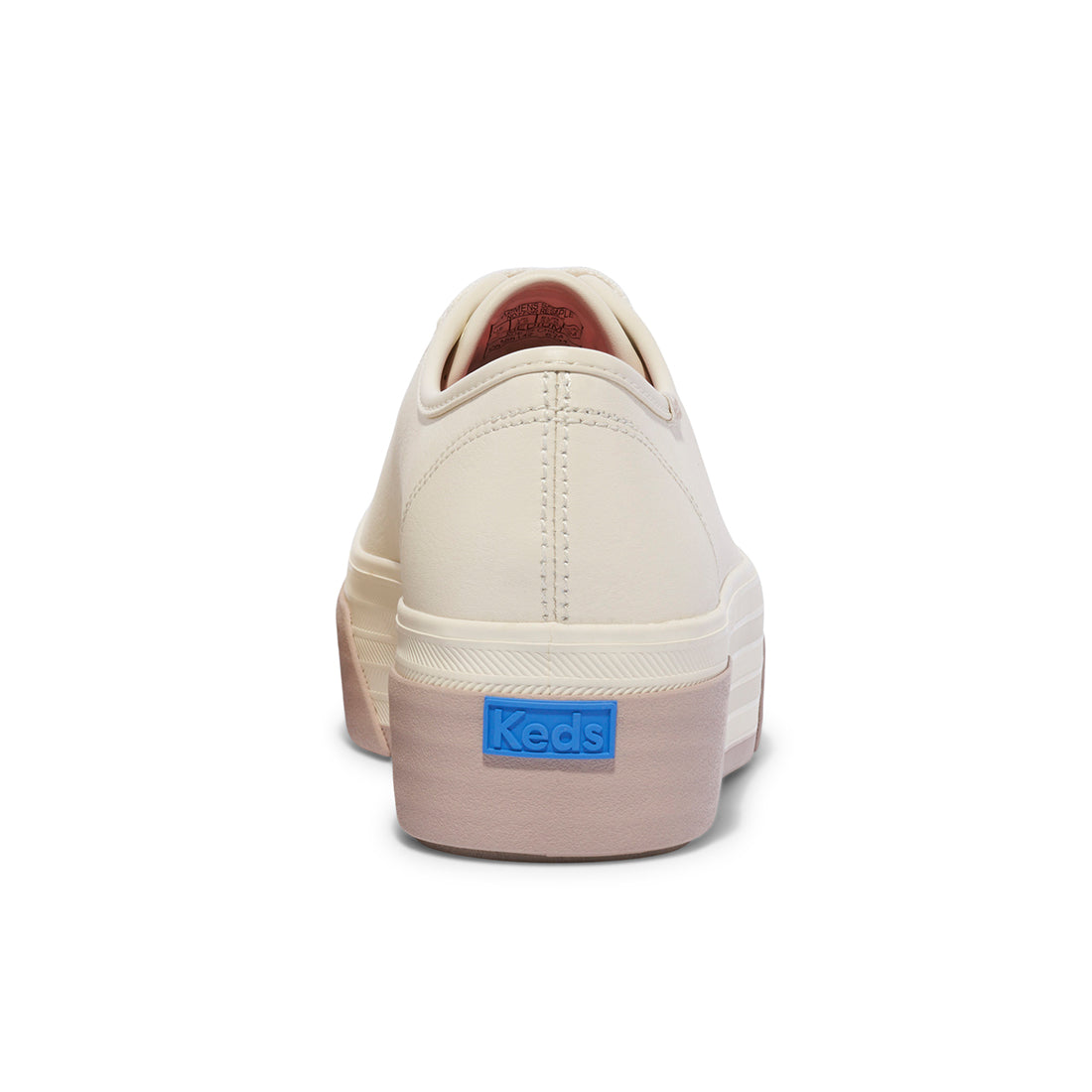 Keds Womens' Triple Up Leather Bumper Foxing Stripe Off White/Taupe (WH68142)