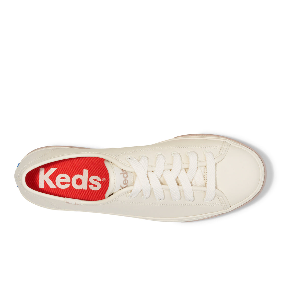 Keds Womens' Triple Up Leather Bumper Foxing Stripe Off White/Taupe (WH68142)