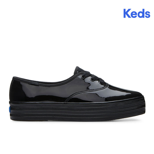 Keds Womens' Point Patent Leather Black (WH68176)