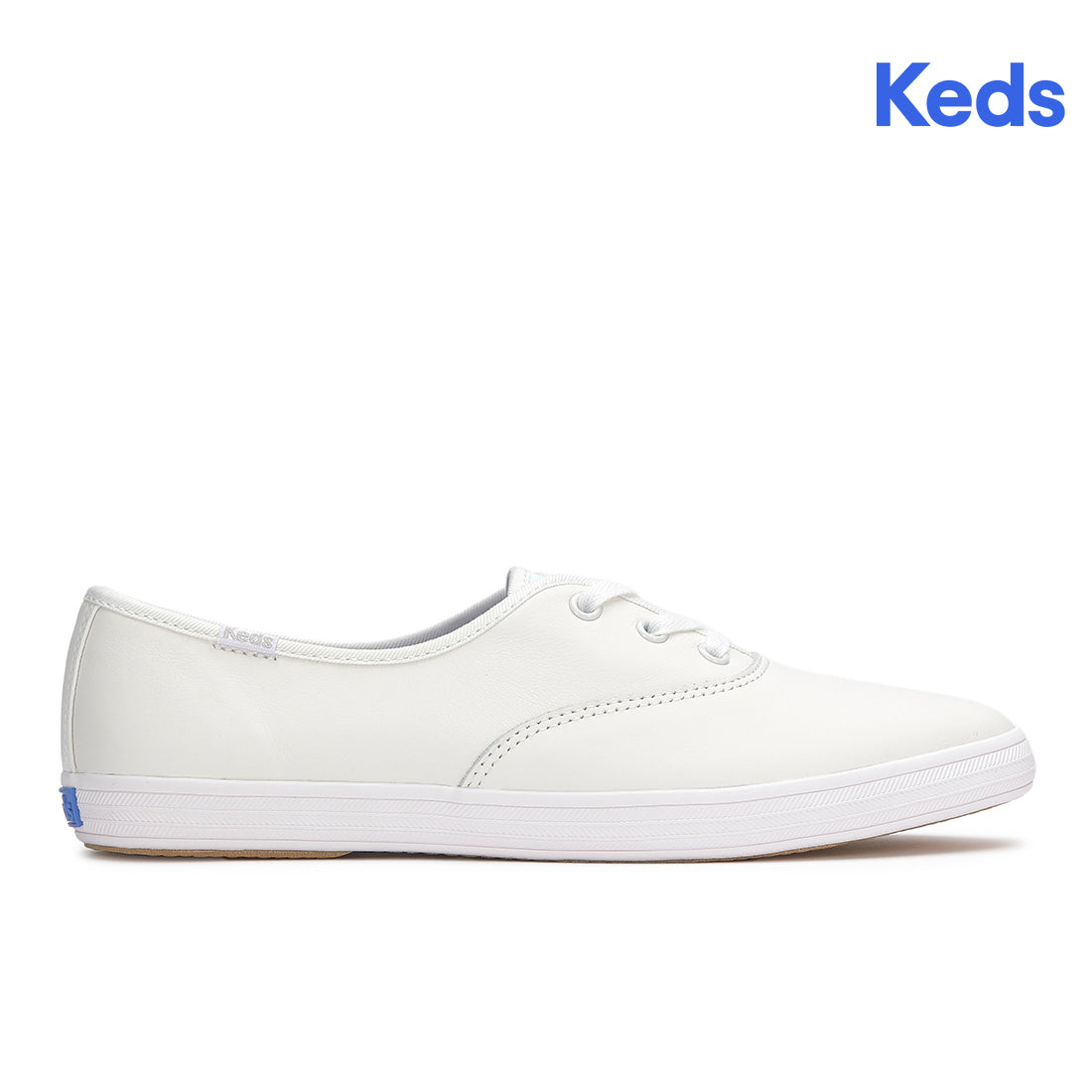 Keds Womens Champion Point Low Leather Sneaker White (WH68334-PNTLO6110)