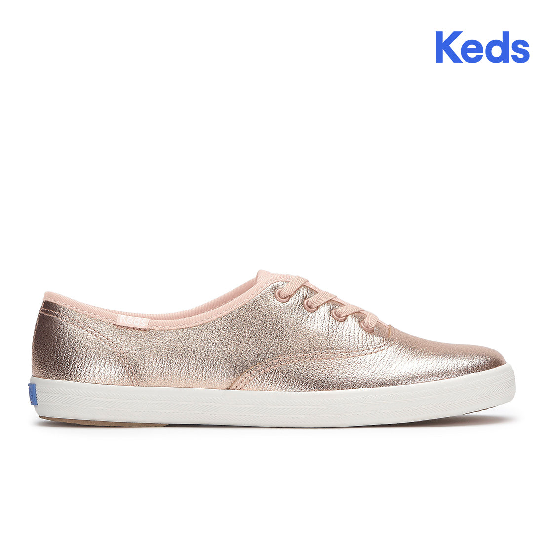Keds Womens Champion Leather Luxe Sneaker Rose Gold (WH68337)