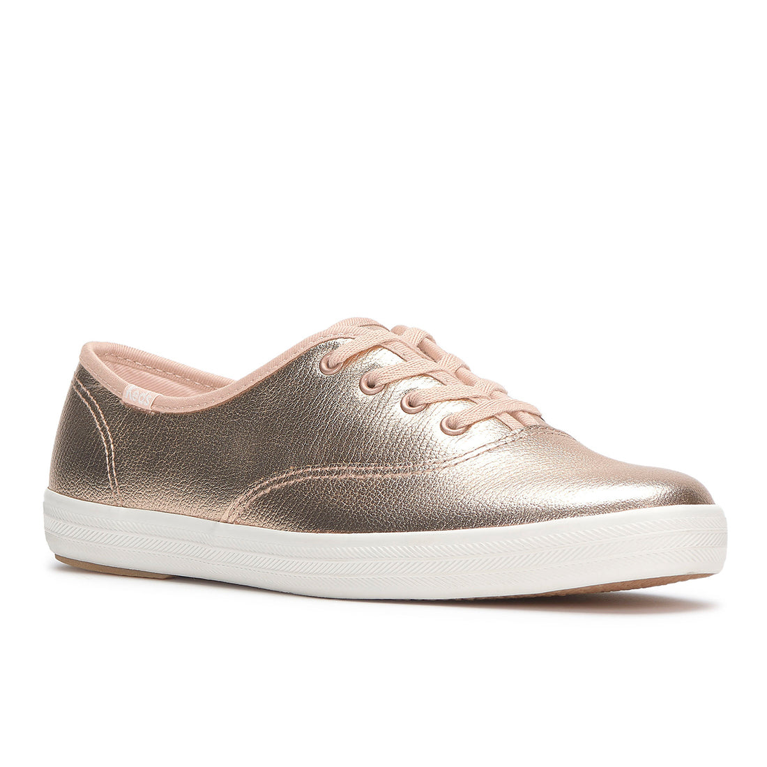 Keds Womens Champion Leather Luxe Sneaker Rose Gold (WH68337)