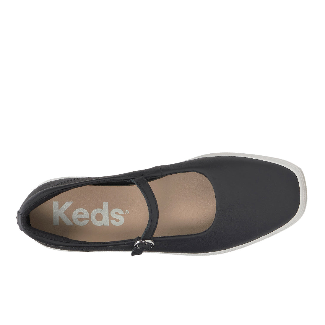 Keds Womens Slip-On Square Toe Mary Jane Leather Black (WH68359)