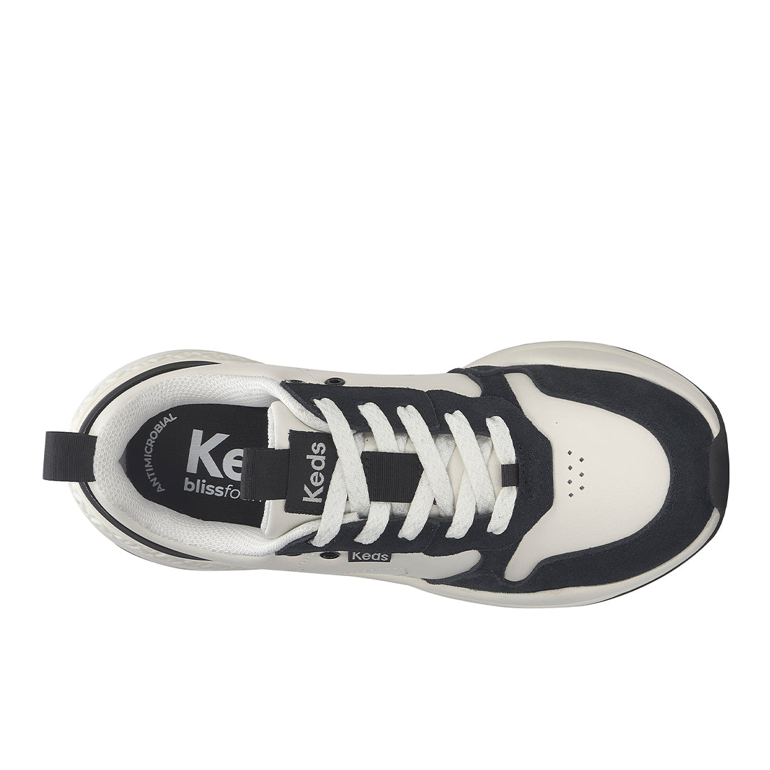 Keds Women's Cross City Trainer Leather/Mesh Sneaker White/Black (WH68472)