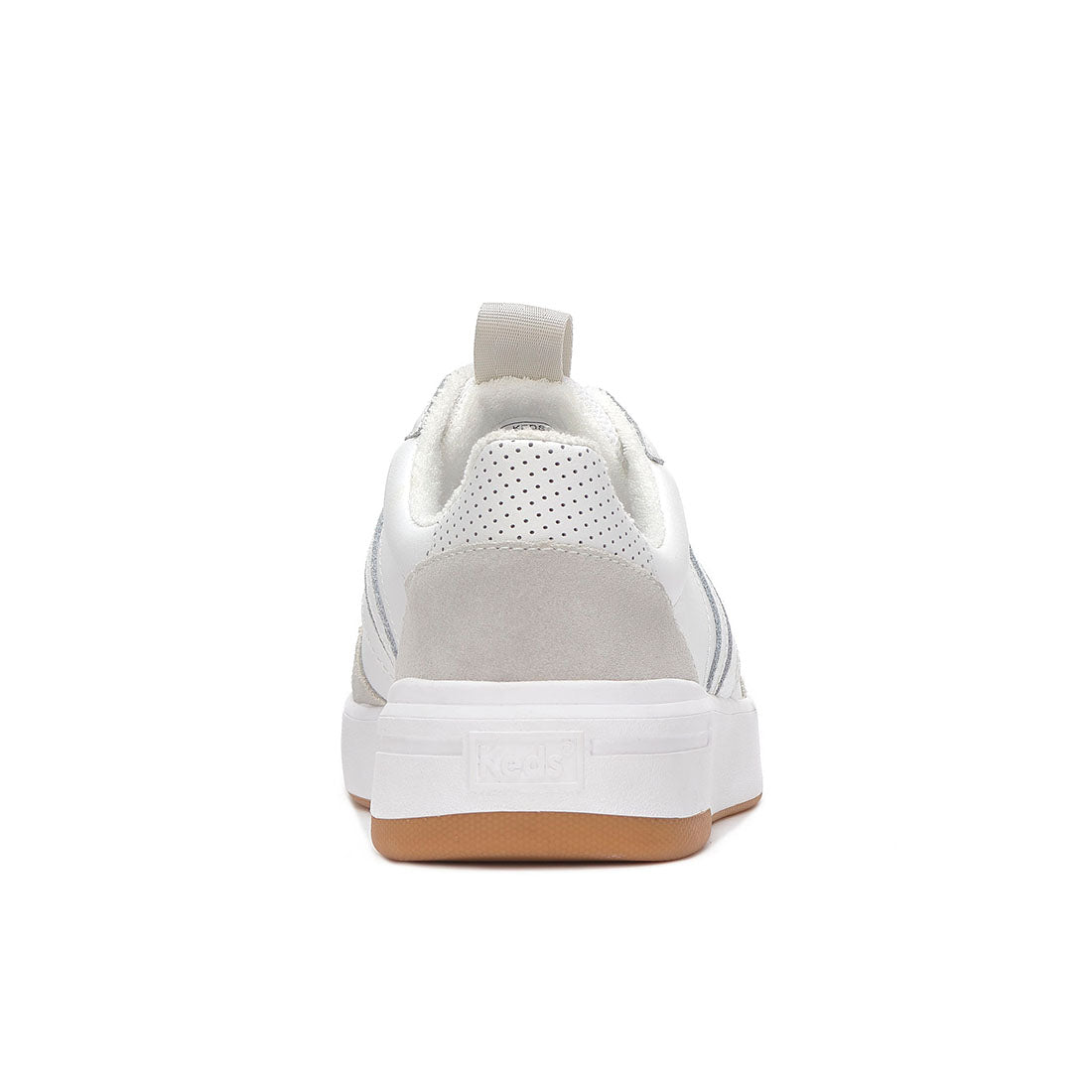 Keds Women's The Court II Leather/Suede Sneaker White/Grey (WH68488-CRTII6110)