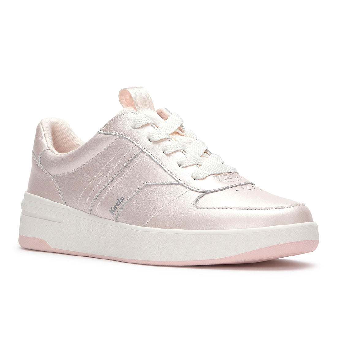Keds Women's The Court II Pearlized Leather Sneaker Pearlized Pink (WH68489-CRTII8680)