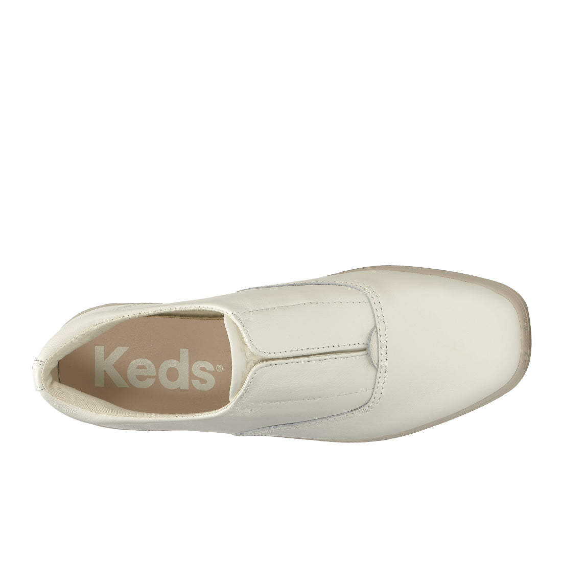 Keds Womens Champion Square Toe Slip Soft Leather Tone Off Foxing Sneaker (WH68583)