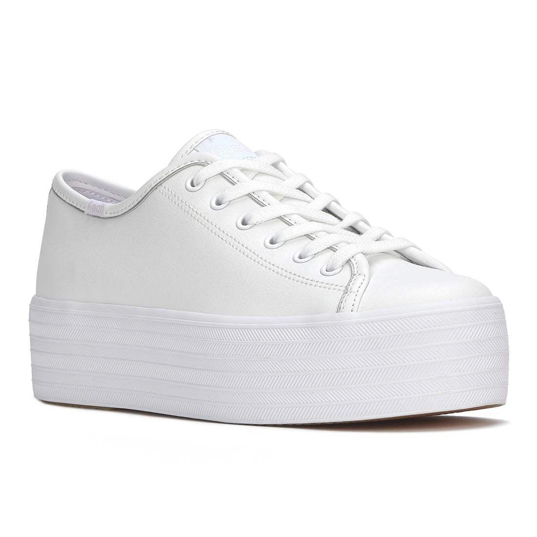 Keds Women's Triple Up Leather Iridescent Binding White/Iridescent (WH68928)