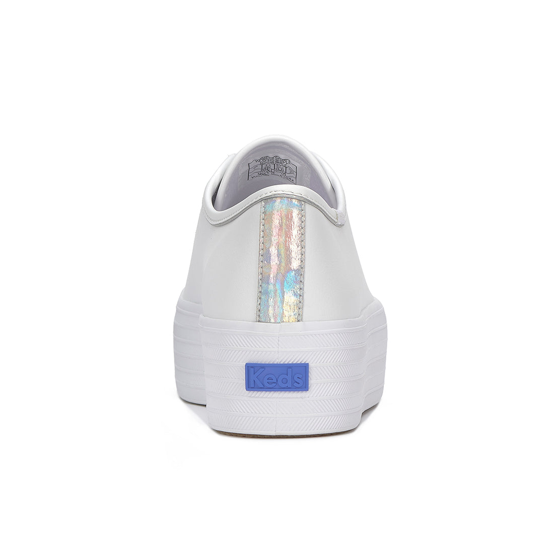 Keds Women's Triple Up Leather Iridescent Binding White/Iridescent (WH68928)