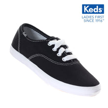 Load image into Gallery viewer, Keds Champion CVO Canvas Lace-up Girls&#39; Sneakers (Black) KY34120
