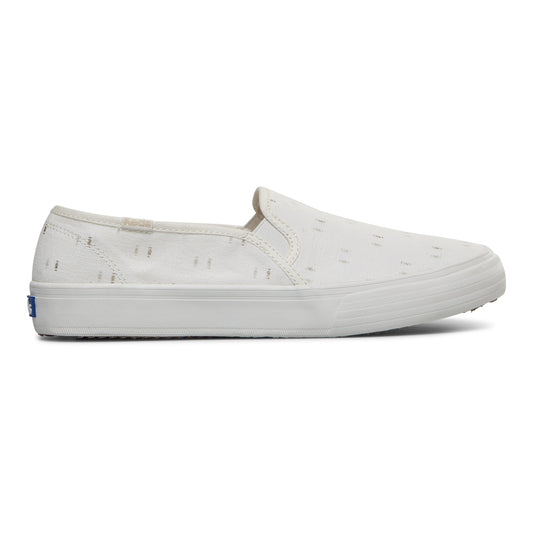 Keds Women's Double Decker Metallic Print--Ofgd-Off White/Gold