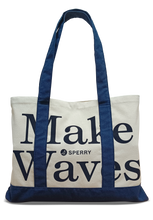 Load image into Gallery viewer, Sperry Gwp Tote Bag Waves -Cream/Navy
