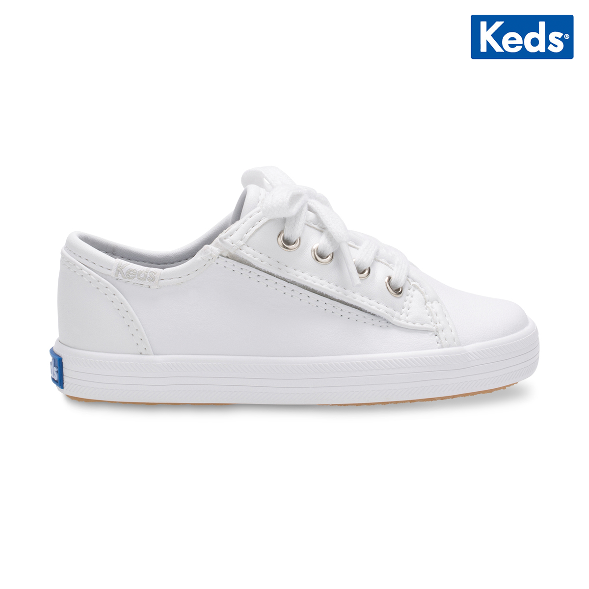 Keds Little Kid's Kickstart Jr. Leather Sneaker White | KL160526