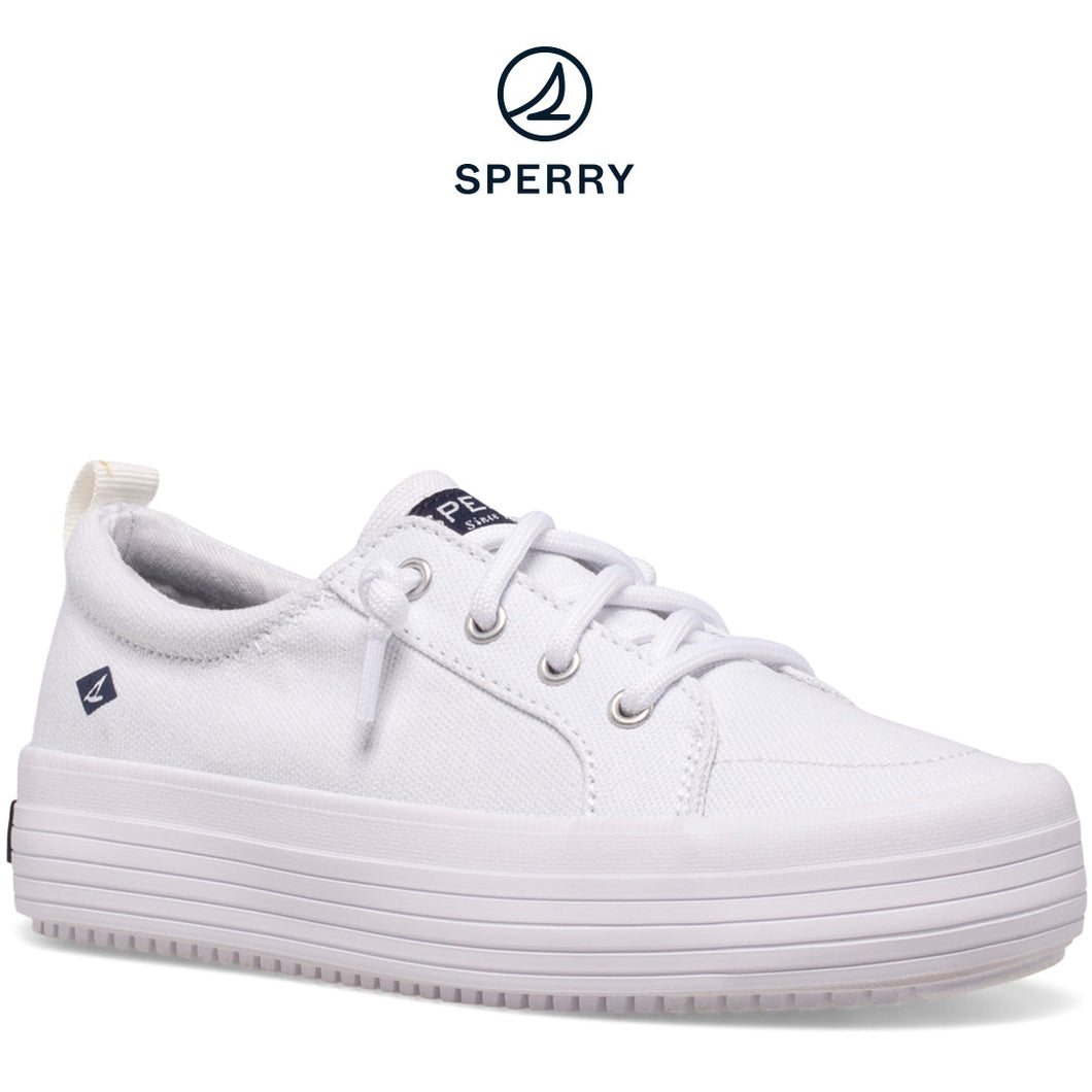 Sperry Kid's Crest Vibe Platform Sneaker White (STK165974)