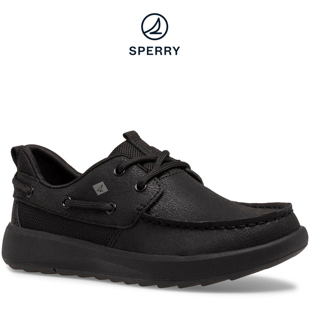 Sperry Kid's Fairwater PLUSHWAVE™ Boat Shoe Black (STK264274)