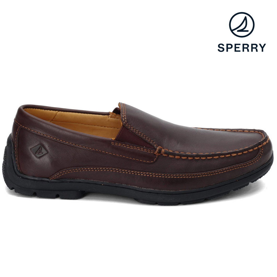 Sperry Men's Gold Cup Twin Gore Black Loafer - Brown (STS14717)