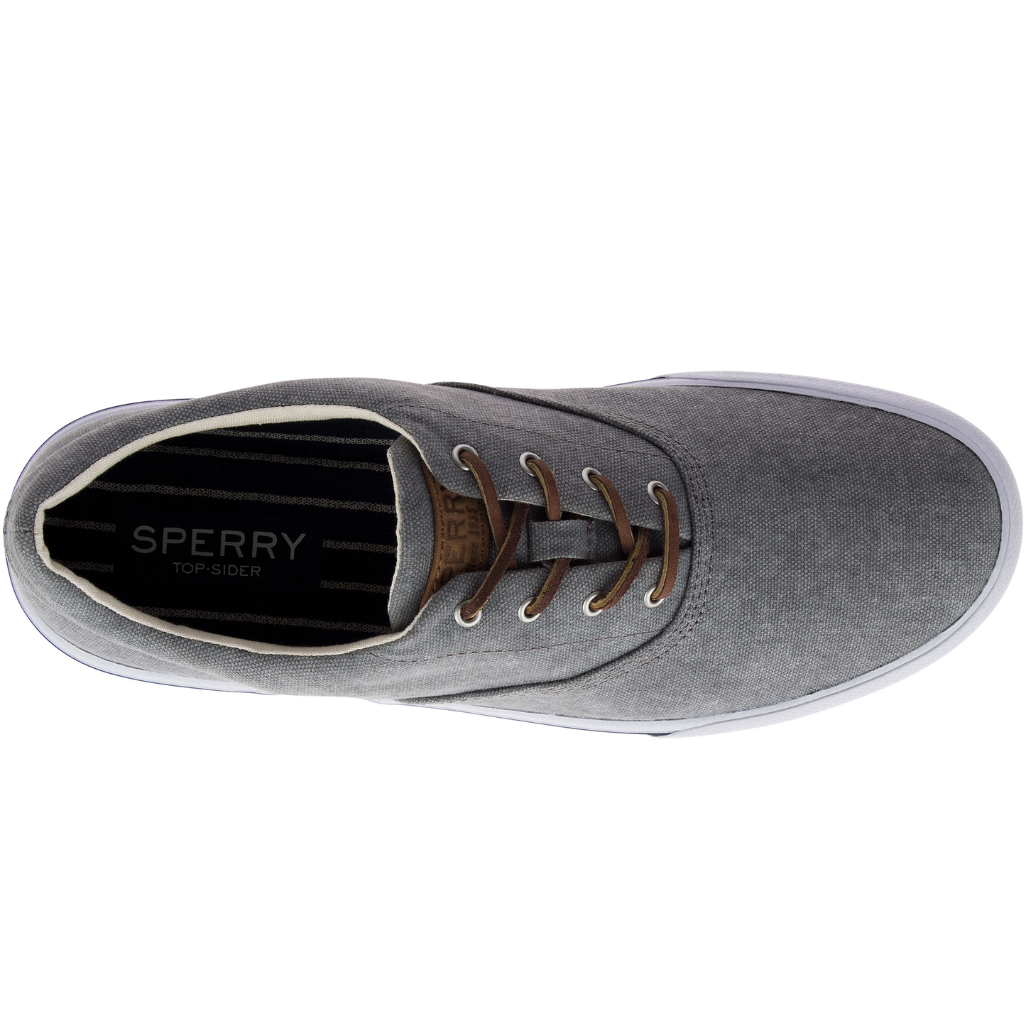 Sperry Men's Striper II Washed Sneaker -  Grey (STS17393)