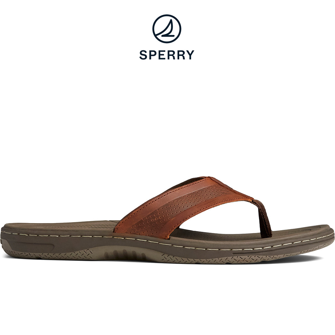 Sperry Men's Havasu Perforated Flip Flop Sandals Brown (STS22112)