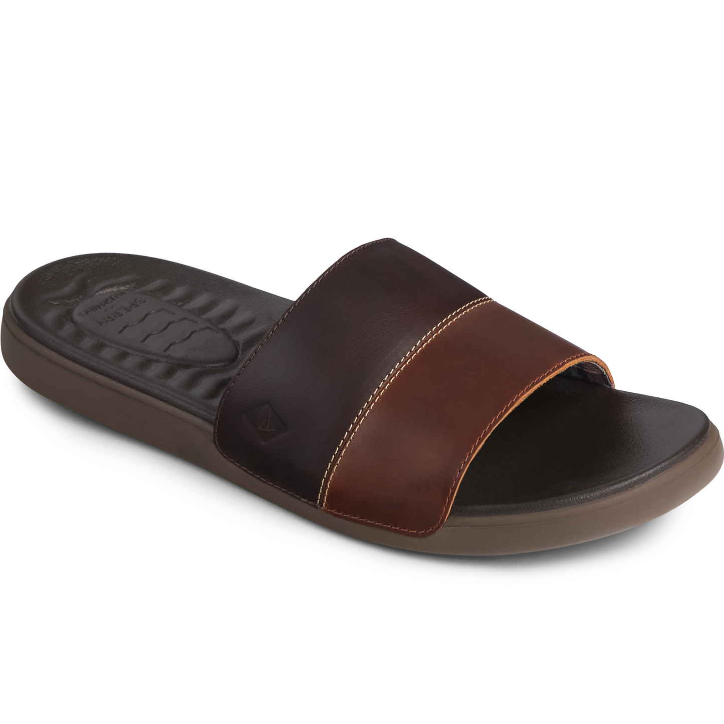 Sperry Mens Plushwave Dock Slide Leather / Brown