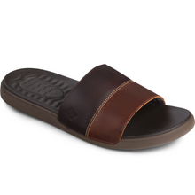 Load image into Gallery viewer, Sperry Mens Plushwave Dock Slide Leather / Brown

