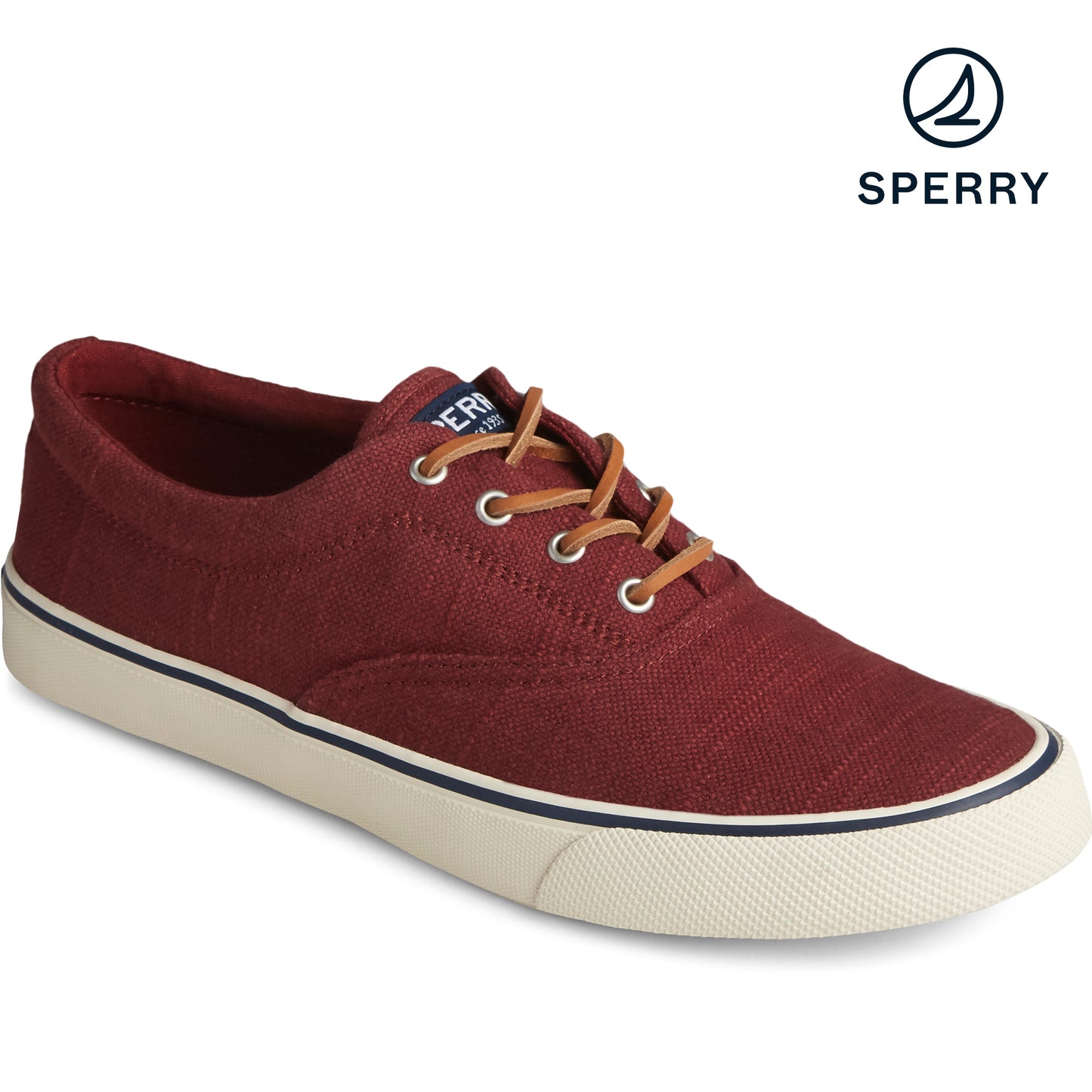 Sperry Men's Striper II Baja Linen Sneaker - Red (STS23057)
