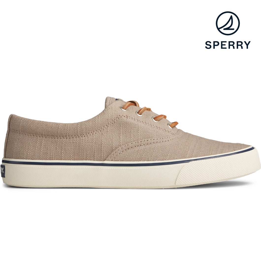 Sperry Men's Striper II Baja Linen Sneaker - Taupe (STS23058)