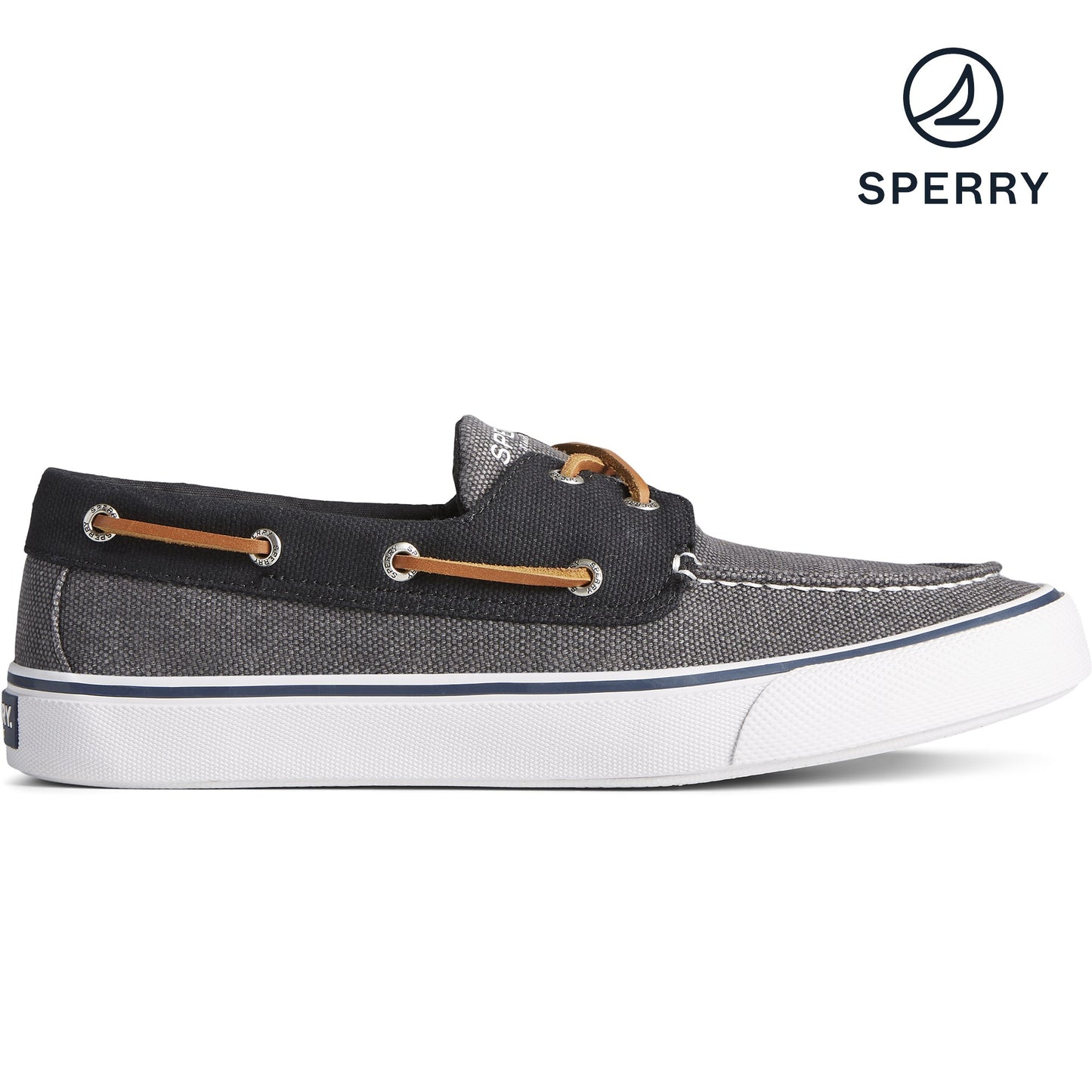 Sperry Men's Bahama II Waxy Canvas Sneaker - Grey (STS23318)
