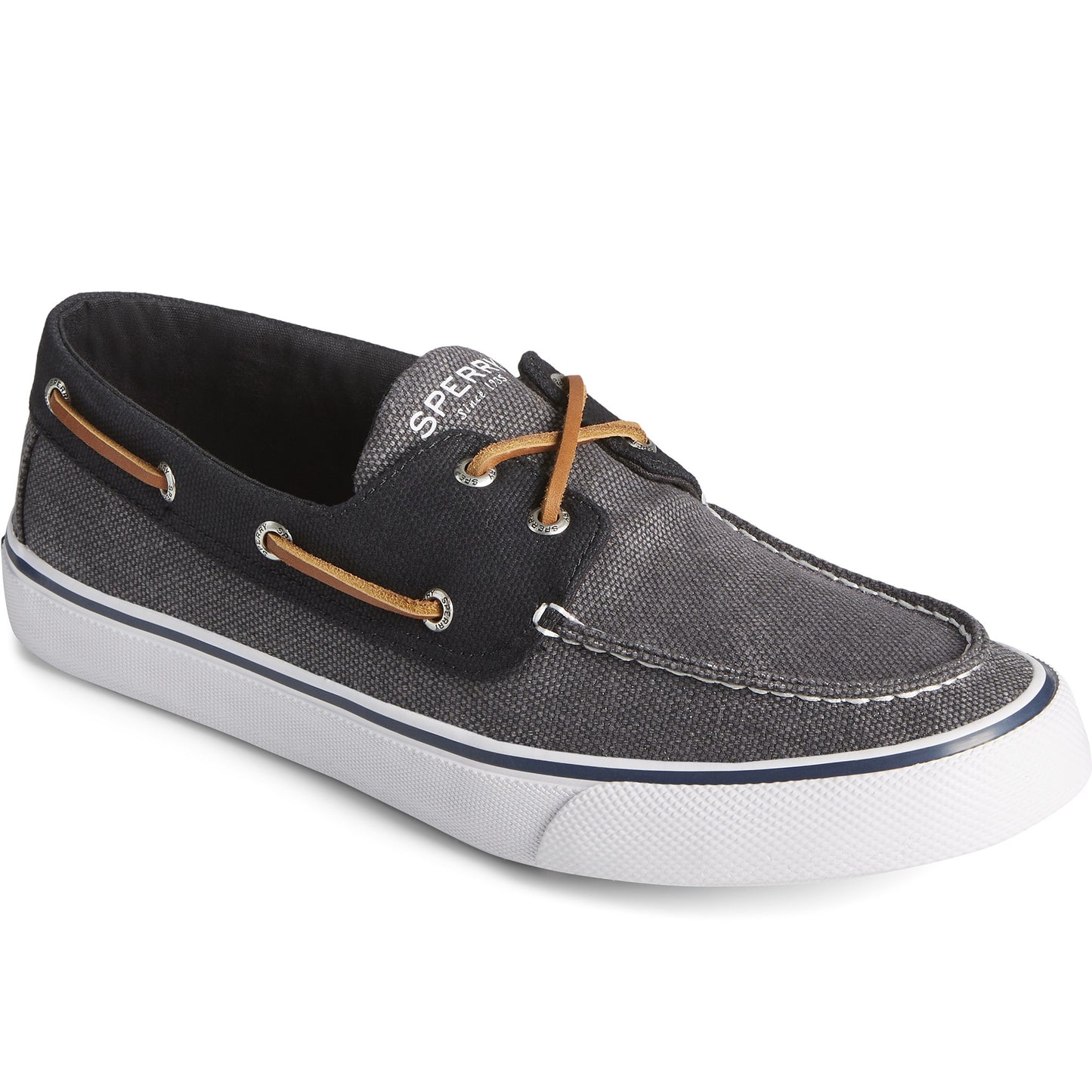 Sperry Men's Bahama II Waxy Canvas Sneaker - Grey (STS23318)