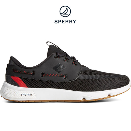Sperry Men's 7 Seas 3-Eye Sneaker - Black (STS23914)
