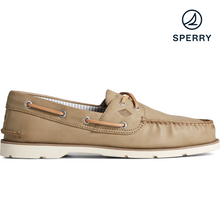 Load image into Gallery viewer, Sperry Men&#39;s Leeward 2-Eye Synthethic Leather Boat Shoe - Taupe (STS24105)
